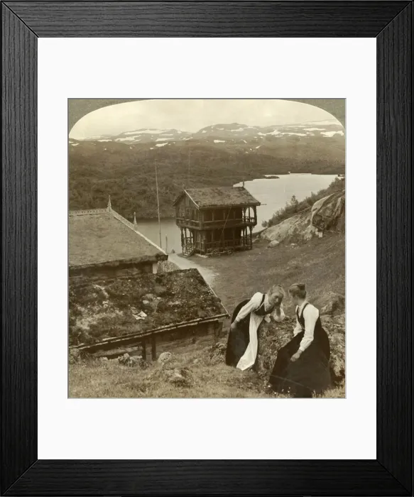 Framed Print : Gossip at a wayside inn at Botten, overlooking the Voxli Lake - view toward Haukeli Mts Framed Print : Gossip at a wayside inn at Botten, overlooking the Voxli Lake - view toward Haukeli Mts