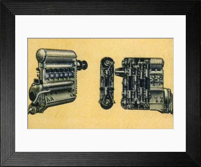 Framed Print : Junkers 700-800 horse power diesel aircraft engine, 1932. Creator: Unknown Framed Print : Junkers 700-800 horse power diesel aircraft engine, 1932. Creator: Unknown