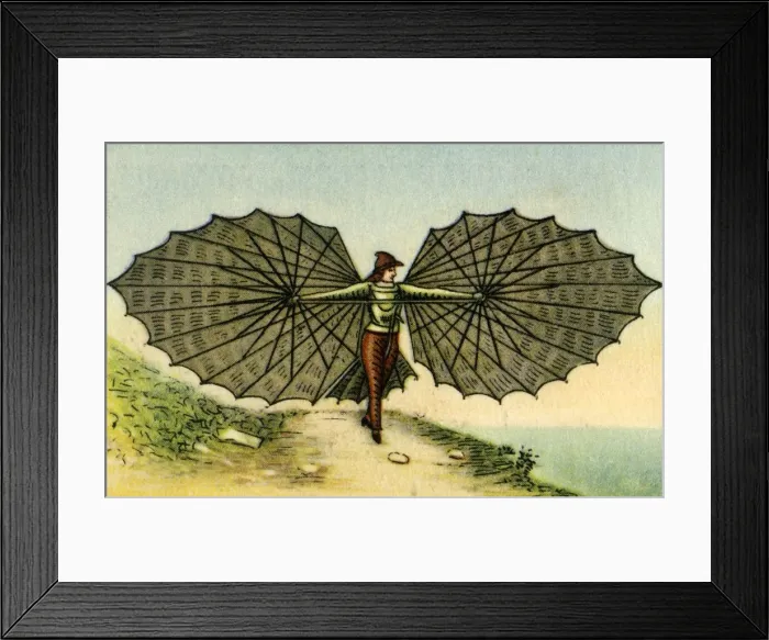 Framed Print : Caprettis flying machine, 1877, (1932). Creator: Unknown Framed Print : Caprettis flying machine, 1877, (1932). Creator: Unknown