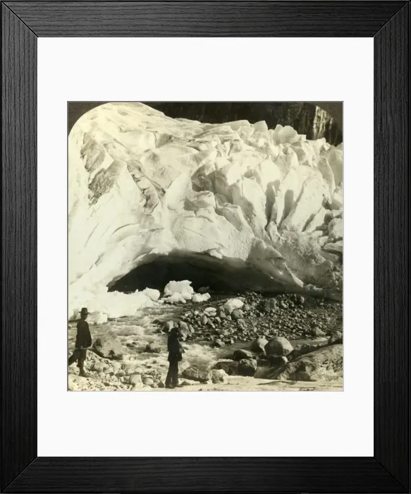 Framed Print : Cavernous mouth of huge Brigsdal glacier where melting ice forms mountain torrents Framed Print : Cavernous mouth of huge Brigsdal glacier where melting ice forms mountain torrents