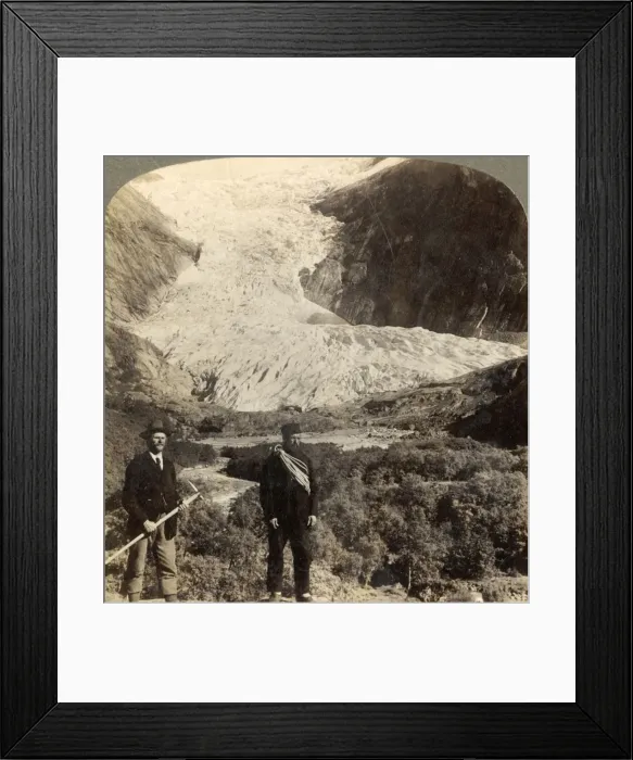 Framed Print : Perilous Brigsdal Glacier, one of the grandest in all Norway, c1905. Creator: Unknown Framed Print : Perilous Brigsdal Glacier, one of the grandest in all Norway, c1905. Creator: Unknown