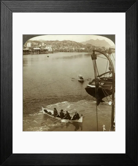 Framed Print : Landing from a steamer in Arctic country, Svolvaer, Lofoten Islands, N. Norway, c1905 Framed Print : Landing from a steamer in Arctic country, Svolvaer, Lofoten Islands, N. Norway, c1905