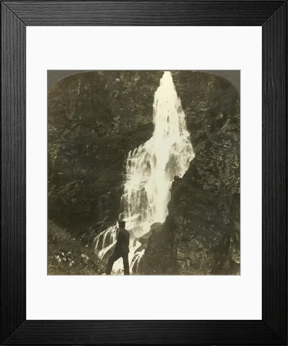 Framed Print : The Sevle Falls, dashing and splashing, near Stalheims hotel, Naerodal, Norway, c1905 Framed Print : The Sevle Falls, dashing and splashing, near Stalheims hotel, Naerodal, Norway, c1905