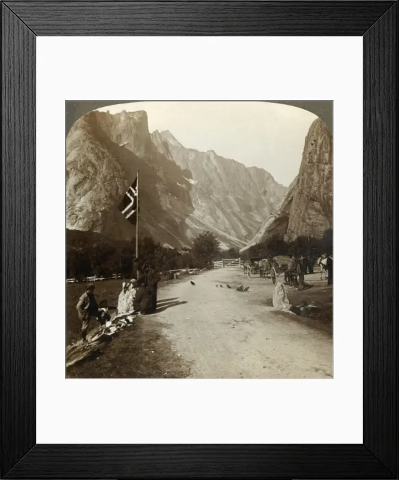 Framed Print : Ragged range of the Troldtinder or Witch Pinnacles from valley road, Horgheim, Norway, c1905 Framed Print : Ragged range of the Troldtinder or Witch Pinnacles from valley road, Horgheim, Norway, c1905