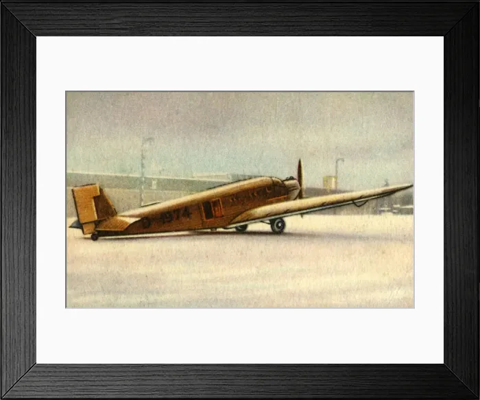 Framed Print : Junkers Ju 52 plane, 1932. Creator: Unknown