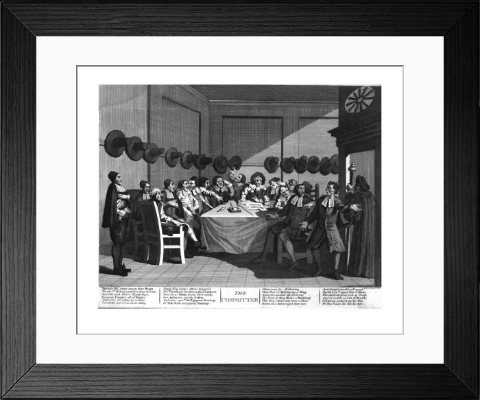 Framed Print : The Committee, 1725, (early 19th century). Creator: T Cooke