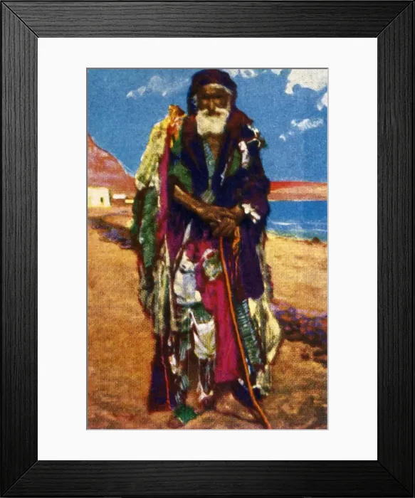 Framed Print : Elderly beggar, Egypt, c1928. Creator: Unknown