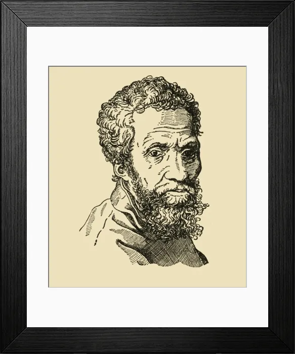 Framed Print : Michelangelo Buonarrotti, (1933). Creator: Unknown Framed Print : Michelangelo Buonarrotti, (1933). Creator: Unknown