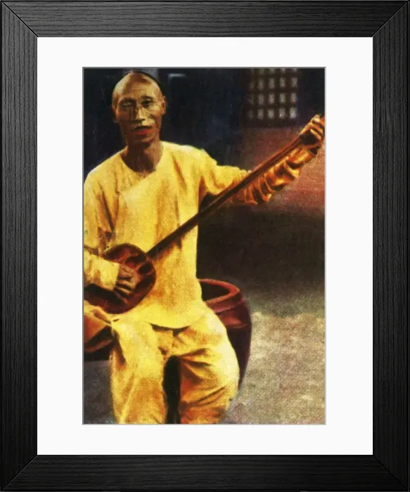 Framed Print : Teahouse musician, China, c1928. Creator: Unknown Framed Print : Teahouse musician, China, c1928. Creator: Unknown