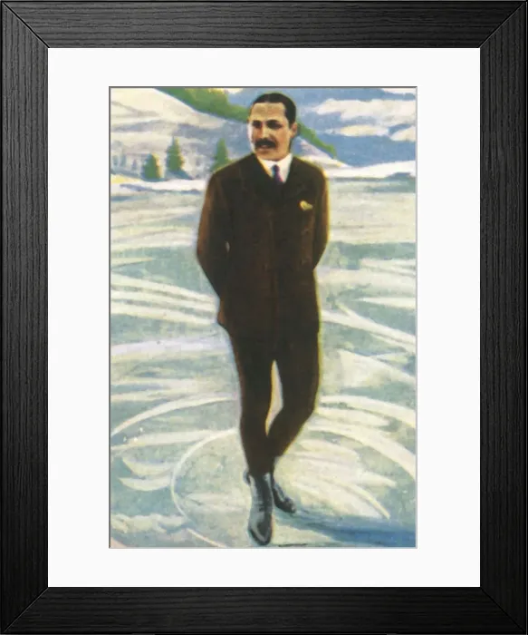 Framed Print : Austrian figure skater Willi Bockl, 1928. Creator: Unknown Framed Print : Austrian figure skater Willi Bockl, 1928. Creator: Unknown
