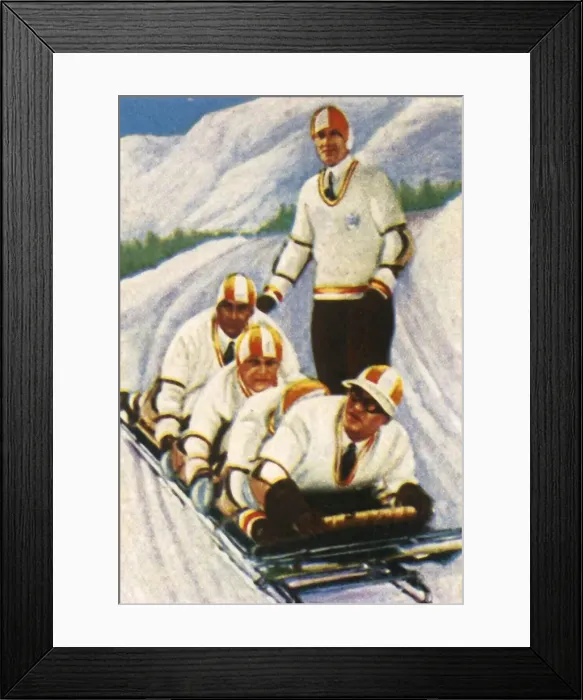 Framed Print : Germany II, German bobsleigh team, 1928. Creator: Unknown Framed Print : Germany II, German bobsleigh team, 1928. Creator: Unknown