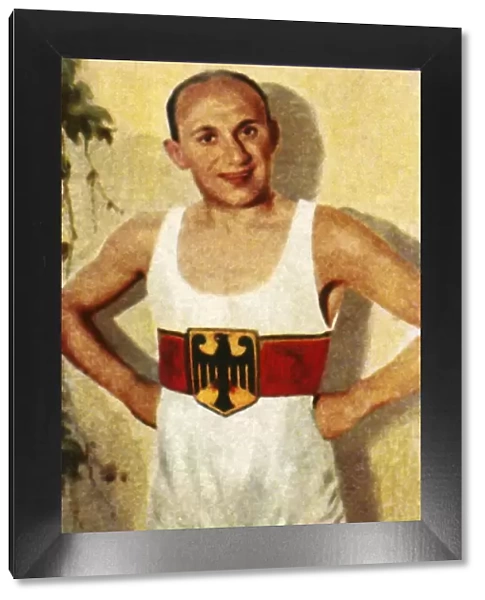 Kurt Leucht, German bantamweight wrestling champion, 1928. Creator: Unknown