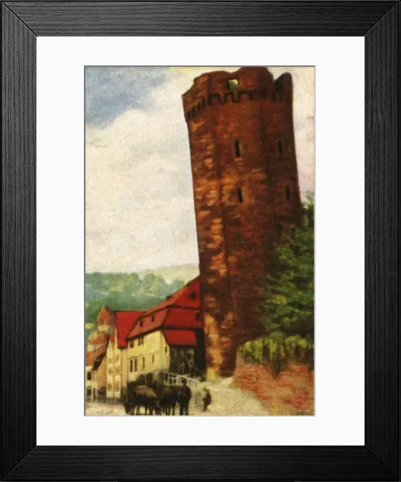 Framed Print : The Leaning Tower of Dausenau, c1928. Creator: Unknown Framed Print : The Leaning Tower of Dausenau, c1928. Creator: Unknown