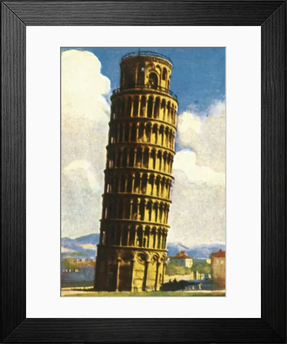 Framed Print : The Leaning Tower of Pisa, c1928. Creator: Unknown Framed Print : The Leaning Tower of Pisa, c1928. Creator: Unknown