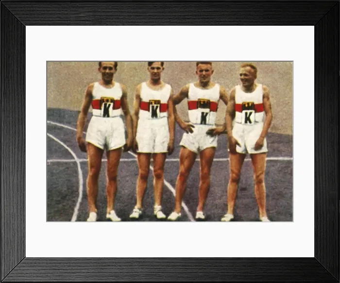 Framed Print : German 4 x 400m mens relay team, 1928. Creator: Unknown Framed Print : German 4 x 400m mens relay team, 1928. Creator: Unknown