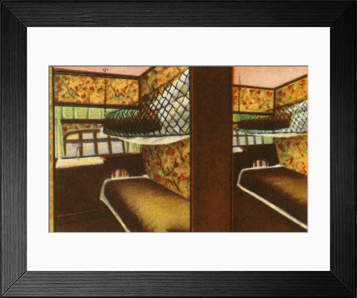 Framed Print : Sleeping quarters on board a zeppelin, 1932. Creator: Unknown Framed Print : Sleeping quarters on board a zeppelin, 1932. Creator: Unknown