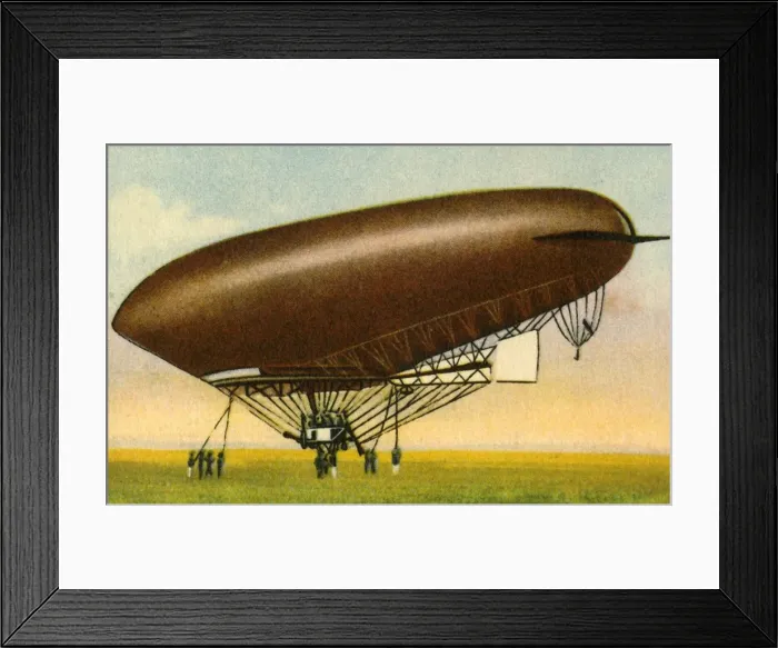 Framed Print : La Ville de Paris airship, 1908, (1932). Creator: Unknown Framed Print : La Ville de Paris airship, 1908, (1932). Creator: Unknown