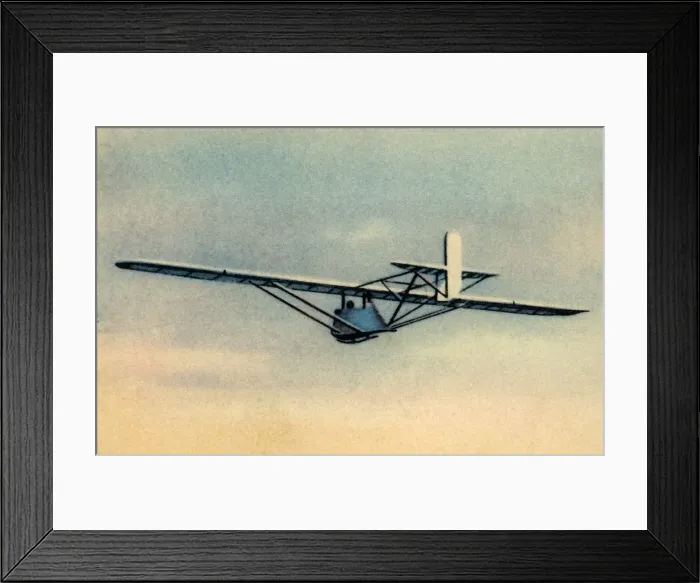 Framed Print : Pupil in camouflaged Zogling training glider, 1932. Creator: Unknown Framed Print : Pupil in camouflaged Zogling training glider, 1932. Creator: Unknown