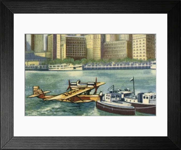 Framed Print : Wolfgang von Gronau arrives in New York, August 1930, (1932). Creator: Unknown Framed Print : Wolfgang von Gronau arrives in New York, August 1930, (1932). Creator: Unknown