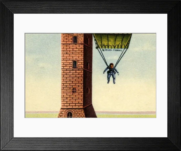 Framed Print : The Parachute of Fauste Veranzio, 1617, (1932). Creator: Unknown Framed Print : The Parachute of Fauste Veranzio, 1617, (1932). Creator: Unknown