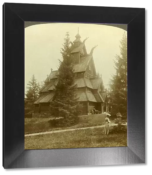 The old Church of Gol, a quaint 12th cent. Building at Osoarshal, Norway, c1905