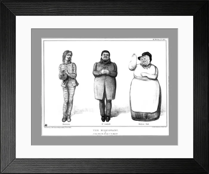 Framed Print : The Missionary. Or A scene from the old play of the Hypocrite, 1835. Creator: John Doyle Framed Print : The Missionary. Or A scene from the old play of the Hypocrite, 1835. Creator: John Doyle