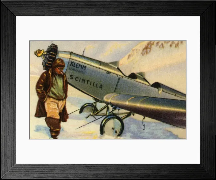 Framed Print : Udet lands on the Plateau du Trient, Mont Blanc, 1929, (1932). Creator: Unknown Framed Print : Udet lands on the Plateau du Trient, Mont Blanc, 1929, (1932). Creator: Unknown