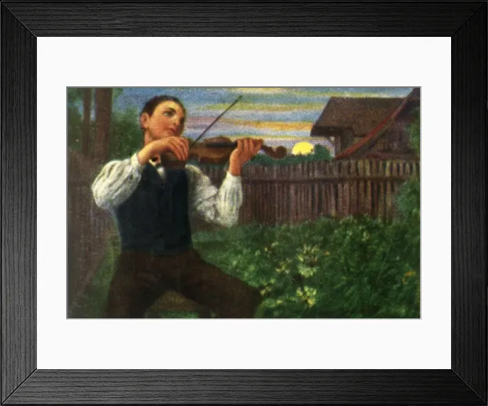 Framed Print : The Moonlight Violinist, c1928. Creator: Unknown Framed Print : The Moonlight Violinist, c1928. Creator: Unknown