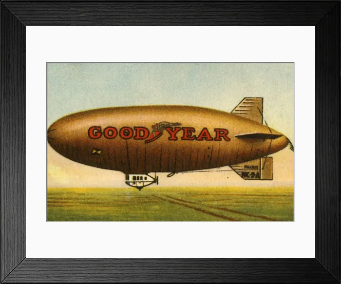 Framed Print : Goodyear Pilgrim airship, 1925, (1932). Creator: Unknown Framed Print : Goodyear Pilgrim airship, 1925, (1932). Creator: Unknown