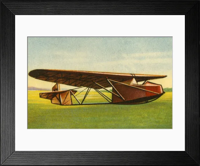 Framed Print : Glider with tubular steel lattice fuselage, 1932. Creator: Unknown Framed Print : Glider with tubular steel lattice fuselage, 1932. Creator: Unknown