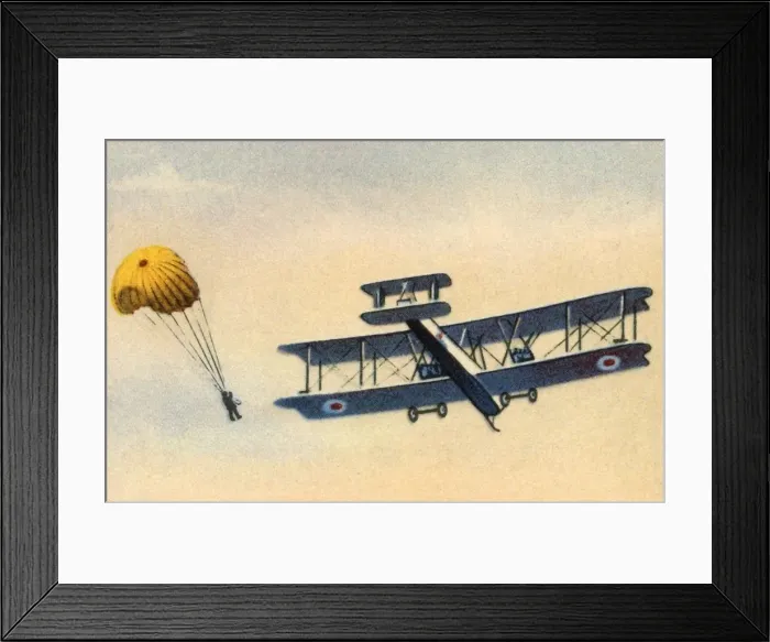 Framed Print : Parachute jump, c1919, (1932). Creator: Unknown Framed Print : Parachute jump, c1919, (1932). Creator: Unknown