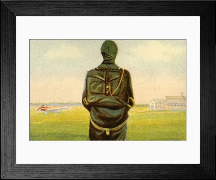 Framed Print : Heinecke parachute, c1918, (1932). Creator: Unknown Framed Print : Heinecke parachute, c1918, (1932). Creator: Unknown
