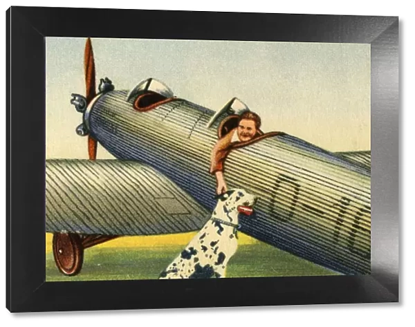 Marga von Etzdorf with her plane, 1932. Creator: Unknown