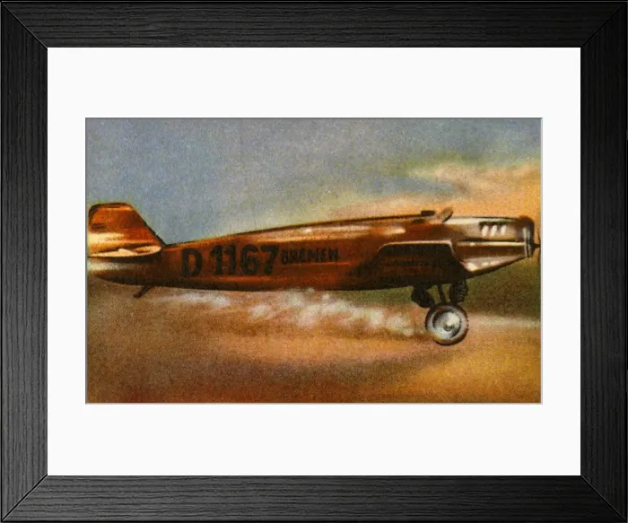 Framed Print : The Bremen Junkers W 33 leaves Baldonnel Aerodrome, Ireland, 12 April 1928, (1932) Framed Print : The Bremen Junkers W 33 leaves Baldonnel Aerodrome, Ireland, 12 April 1928, (1932)