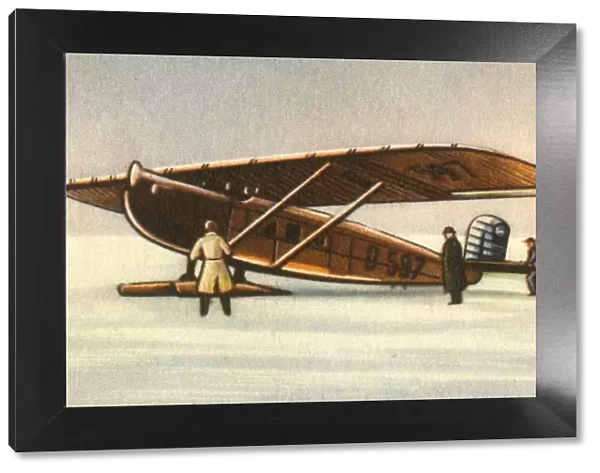 Dornier Merkur plane with snow skids, 1920s, (1932). Creator: Unknown