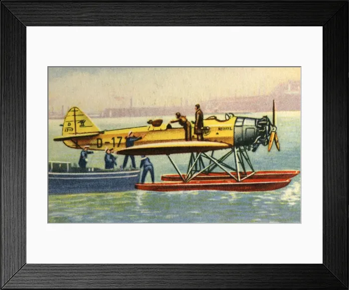 Framed Print : First catapult post delivery, 1929, (1932). Creator: Unknown Framed Print : First catapult post delivery, 1929, (1932). Creator: Unknown