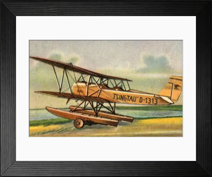 Framed Print : Heinkel HD 24 W Tsingtau seaplane, 1920s, (1932). Creator: Unknown Framed Print : Heinkel HD 24 W Tsingtau seaplane, 1920s, (1932). Creator: Unknown