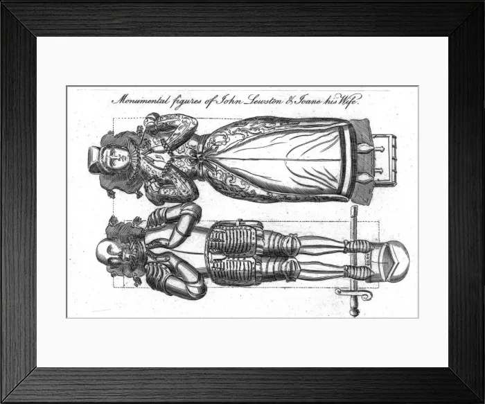 Framed Print : Monumental figures of John Lewston & Joane his Wife. Creator: Unknown Framed Print : Monumental figures of John Lewston & Joane his Wife. Creator: Unknown