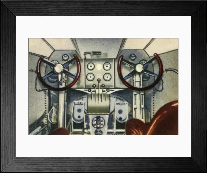 Framed Print : Cockpit on board the Dornier flying boat, 1920s, (1932). Creator: Unknown Framed Print : Cockpit on board the Dornier flying boat, 1920s, (1932). Creator: Unknown