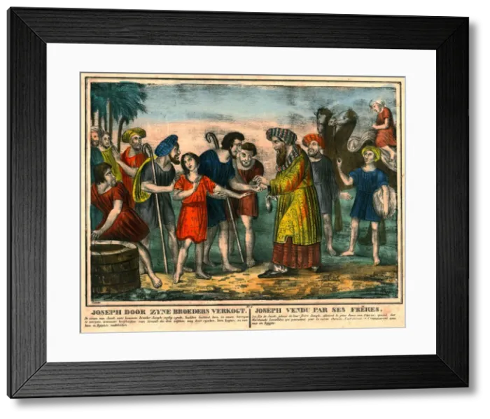Framed Print : Joseph is sold by his brothers. Creator: Unknown Framed Print : Joseph is sold by his brothers. Creator: Unknown