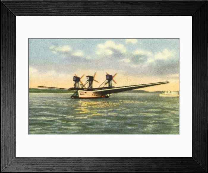 Framed Print : Rohrbach Romar flying-boat, 1920s, (1932). Creator: Unknown Framed Print : Rohrbach Romar flying-boat, 1920s, (1932). Creator: Unknown