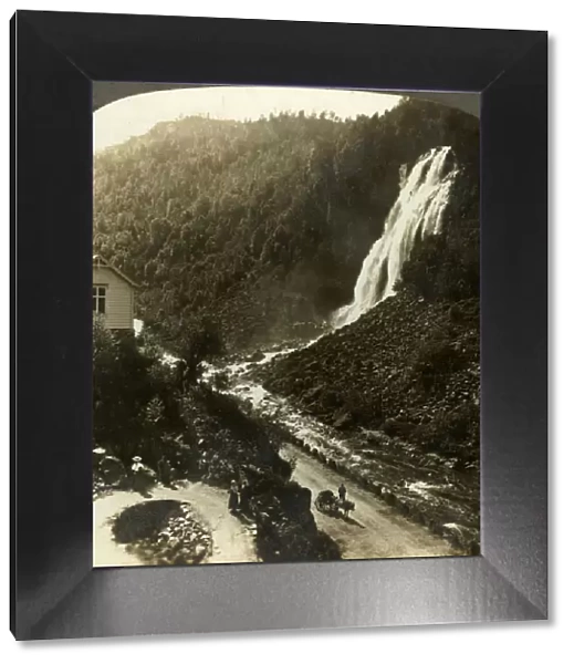 Espelandfos, one of the loveliest waterfalls in all Scandinavia, Norway, c1905