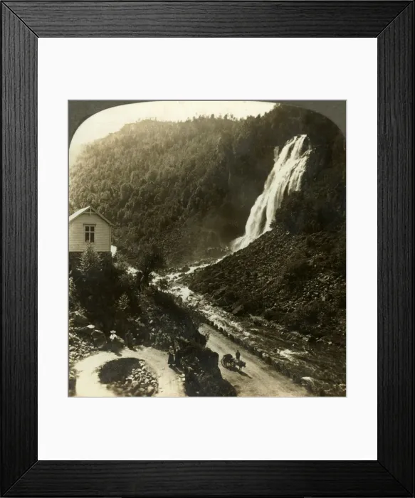 Framed Print : Espelandfos, one of the loveliest waterfalls in all Scandinavia, Norway, c1905 Framed Print : Espelandfos, one of the loveliest waterfalls in all Scandinavia, Norway, c1905