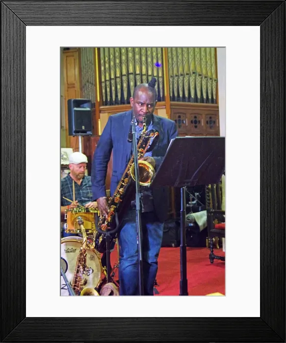 Framed Print : Jason Yarde, Eastbourne Jazz Festival, Christ Church, Eastbourne, East Sussex, 30 Sep 2018 Framed Print : Jason Yarde, Eastbourne Jazz Festival, Christ Church, Eastbourne, East Sussex, 30 Sep 2018