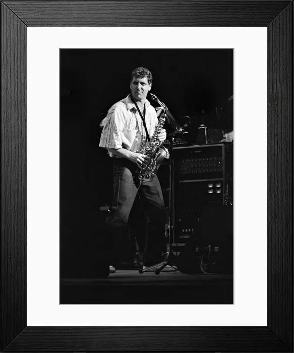 Framed Print : Jay Beckenstein, Spyrogyra, Royal Festival Hall, Southbank, London, July 1986. Creator Framed Print : Jay Beckenstein, Spyrogyra, Royal Festival Hall, Southbank, London, July 1986. Creator