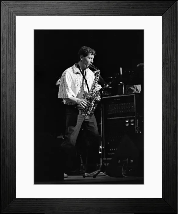Framed Print : Jay Beckenstein, Spyrogyra, Royal Festival Hall, Southbank, London, July 1986. Creator Framed Print : Jay Beckenstein, Spyrogyra, Royal Festival Hall, Southbank, London, July 1986. Creator