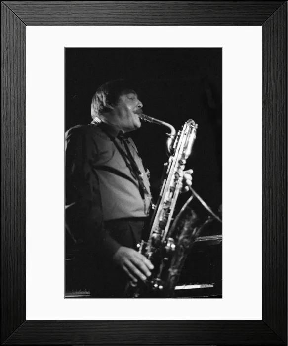 Framed Print : John Surman, Ronnie Scotts, Soho, London, April 1989. Creator: Brian O Connor Framed Print : John Surman, Ronnie Scotts, Soho, London, April 1989. Creator: Brian O Connor
