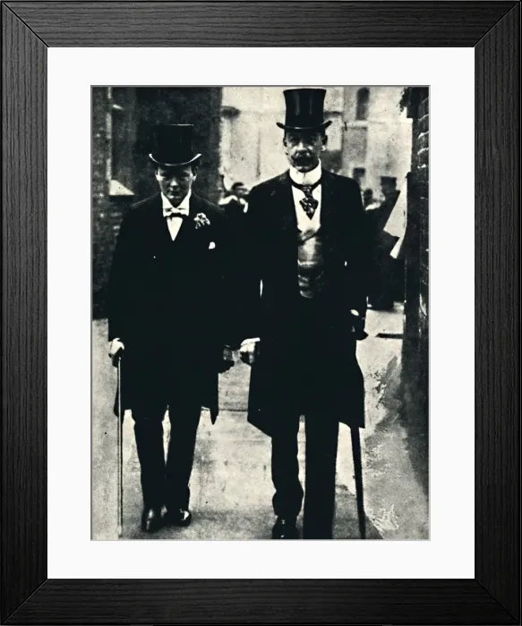 Framed Print : Mr. Lewis Harcourt and Mr. Churchill, c1900, (1945). Creator: Unknown Framed Print : Mr. Lewis Harcourt and Mr. Churchill, c1900, (1945). Creator: Unknown