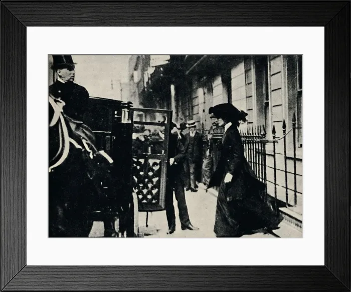 Framed Print : Mr. Churchill Departs for Honeymoon, 1908, (1945). Creator: Unknown Framed Print : Mr. Churchill Departs for Honeymoon, 1908, (1945). Creator: Unknown