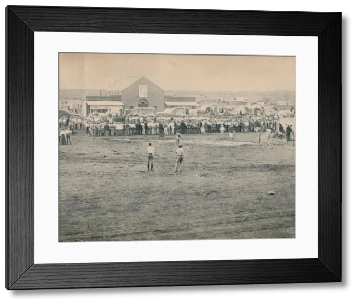 Framed Print : A Mass Meeting at Bulawayo, c1900. Creator: Unknown Framed Print : A Mass Meeting at Bulawayo, c1900. Creator: Unknown